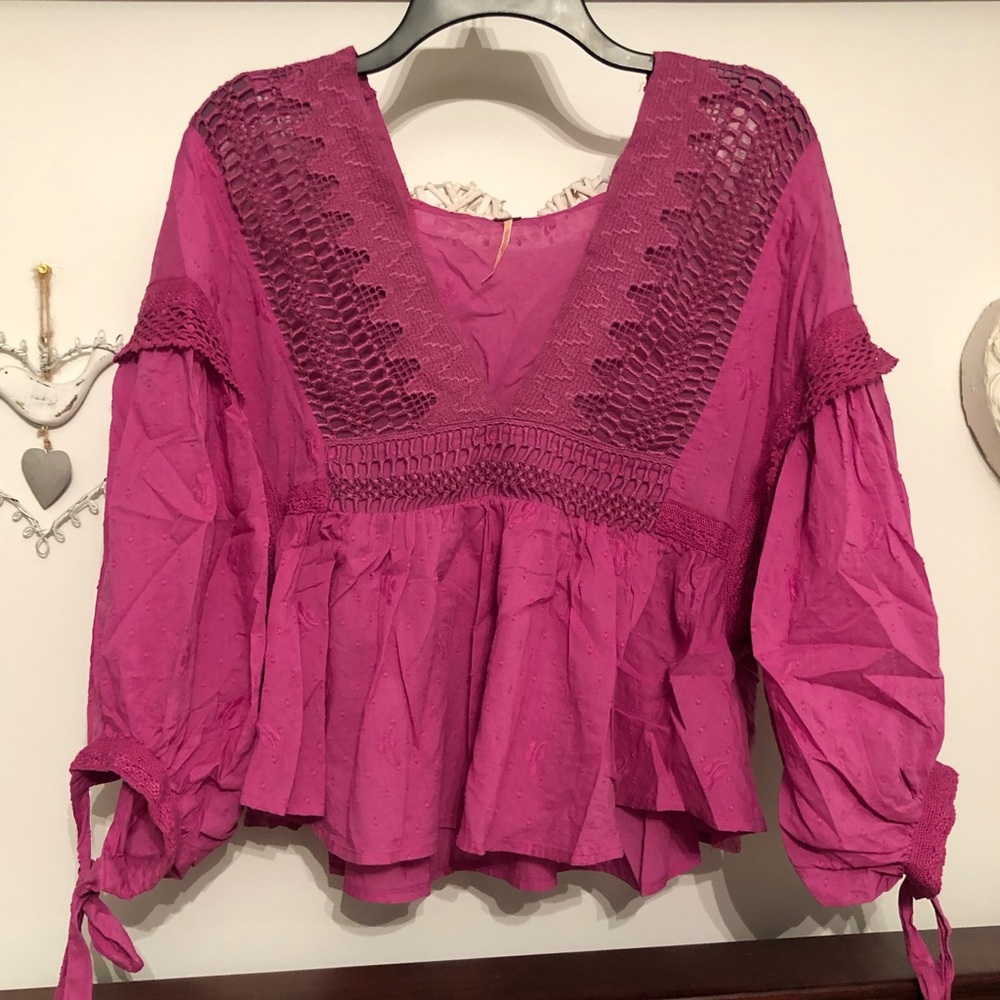 Free people pink shirt